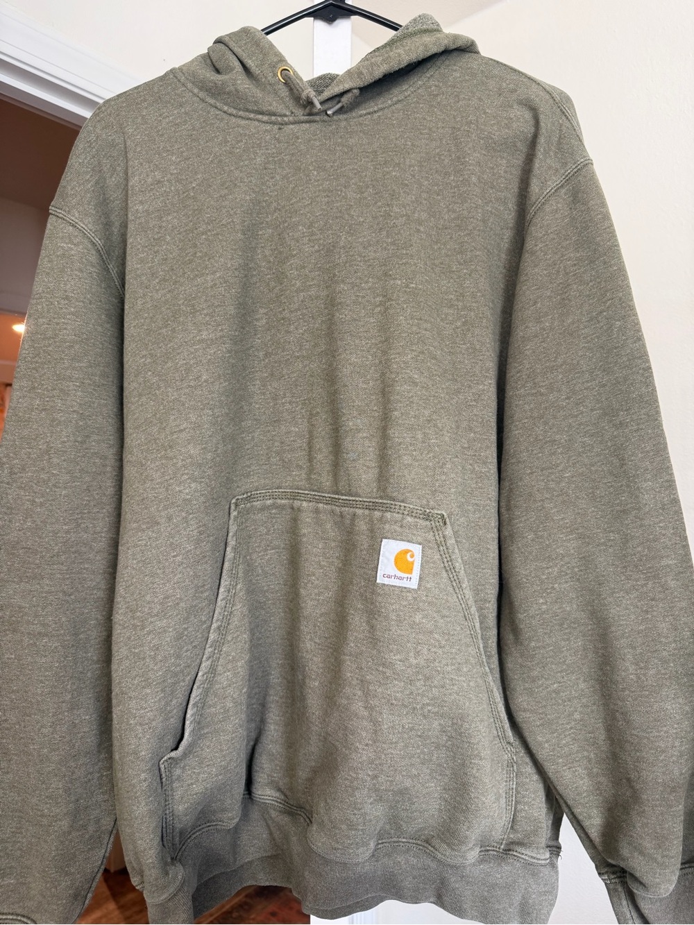 Carhartt Heather Olive Hooded Pullover Sweatshirt